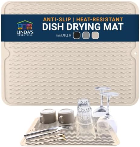 Silicone Dish Drying Mat for Kitchen Counter by LindasEssentials
