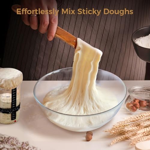 Spurtle for Sourdough Starter, Danish Dough Whisk & Bread Tool - Image 2