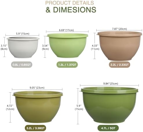 Greentainer Plastic Mixing Bowls - Image 2