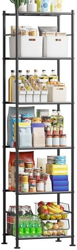 Sakugi 6-Tier Metal Storage Shelves Adjustable Feet - Image 3