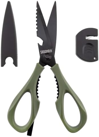Kitchen Scissors All Purpose, Extra Sharp Kitchen Shears by SADOMAIN