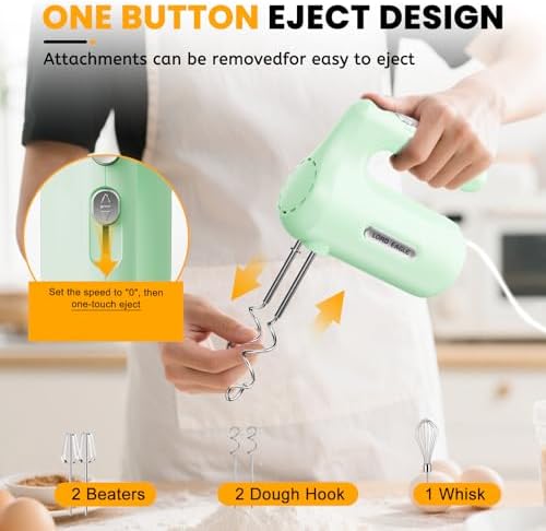 Lord Eagle 5-Speed Small Hand Mixer Electric, 300W Compact Portable - Image 4