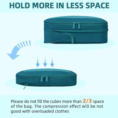 BAGAIL 4 Set/6 Set/8 Set Compression Packing Cubes Travel Accessories - Image 5