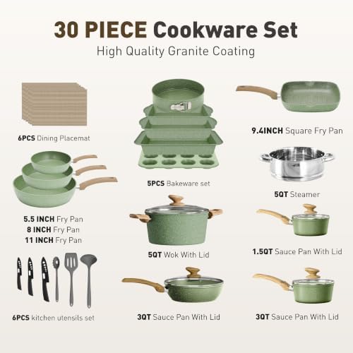 DishDelight Pots and Pans Set Non Stick, Induction Kitchen Cookware Sets - Image 2