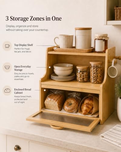 Bread Box for Kitchen Countertop Large Capacity - Image 5