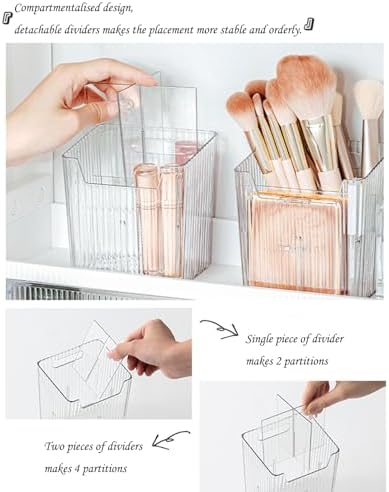 Lae Nuvole 2Pcs Storage Organizer Bins, Wall Mount Toothbrush Holder - Image 2