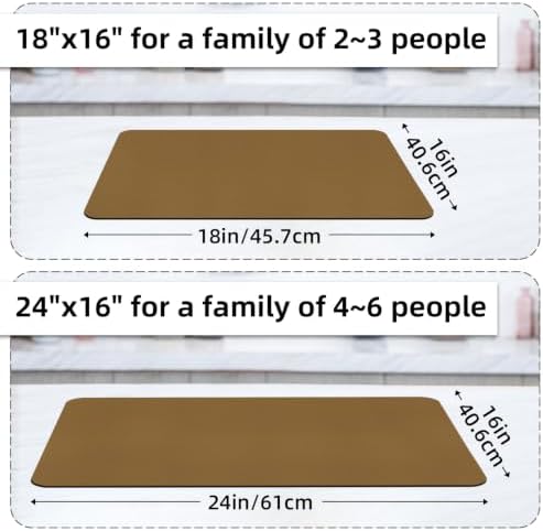 LOPNUR Small Dish Drying Mat for Kitchen Counter - Image 3