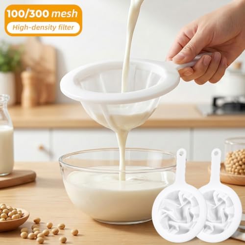2Pcs Fine Nylon Mesh Strainer, 100/300 Fine Mesh Sieve - Image 7
