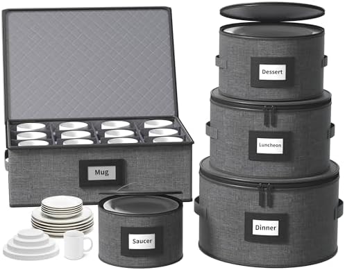 Aokeyee 5-Piece China Storage Containers Set, Hard Shell Moving Boxes by Aokeyee