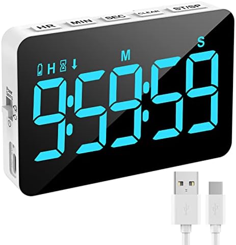 Samshow Rechargeable Digital Kitchen Timer, Ice Blue, 5 Inch by Samshowmakesyourkitchentechnologicalmodernandadvanced