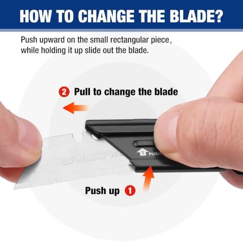 WORKPRO 2PCS EDC Folding Utility Knife, Mini Box Cutter - Image 4