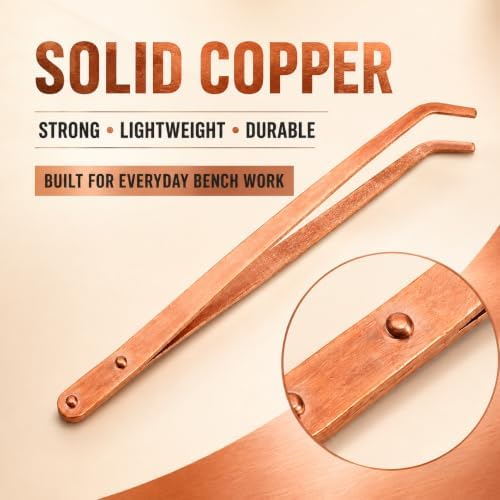 Copper Tongs, 8.5 Inch Curved Tip - Image 6