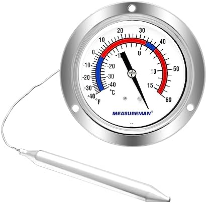 MEASUREMAN Vapor Capillary Flanged Panel Mount Refrigeration Thermometer by MEASUREMAN