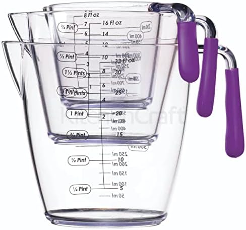 Colourworks Measuring Jug Set, 3-Piece Plastic Measuring Jug - Image 2