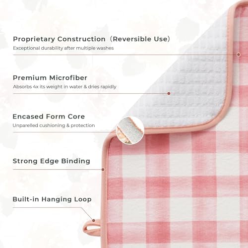 FRESHMINT Dish Drying Mats 2 Pack, Cottage Floral - Image 3