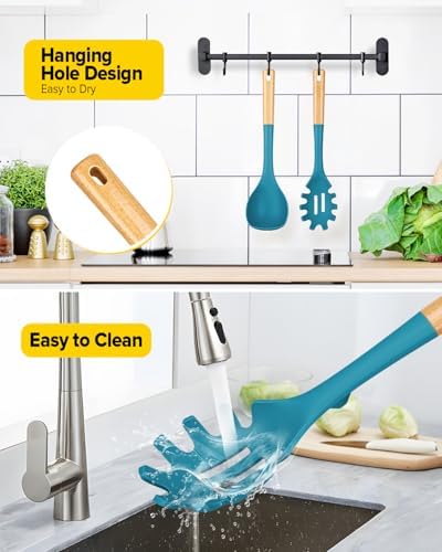 BUNDLEPRO Silicone Soup Ladle and Pasta Spoon Set - Image 6
