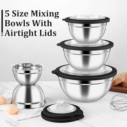 P&P CHEF Metal Mixing Bowls - Image 7
