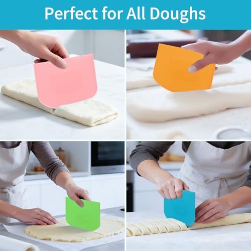 4 Pcs Flexible Dough Scraper, Pastry Cutter - Image 7