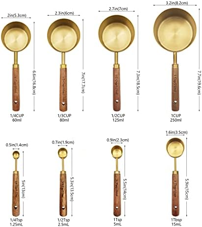 Gold Measuring Cups and Spoons Set - Image 4