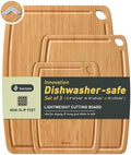 Lightweight Durable Bamboo Cutting Board Set by Socisen