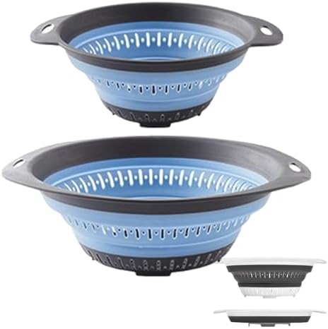 Collapsible Colander and Strainer, Silicone Strainer Colanders & Food Strainers by LogFaadCoi