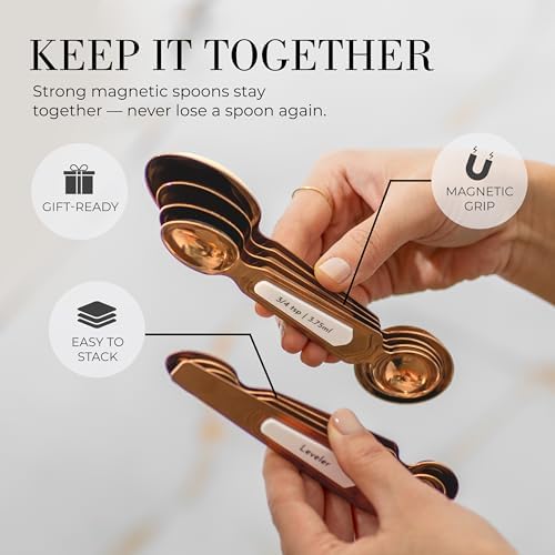 Styled Settings Copper Measuring Spoons Set - Image 2