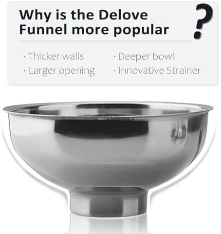 Delove Canning Funnel with Strainer - Image 3