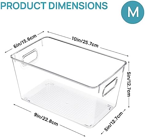Vtopmart 2 Pack Clear Storage Bins, Pantry Cabinet Organizer Bins - Image 2