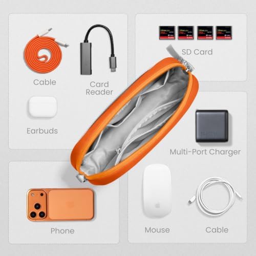 tomtoc Electronics Organizer Travel Case, Cable Organizer - Image 4