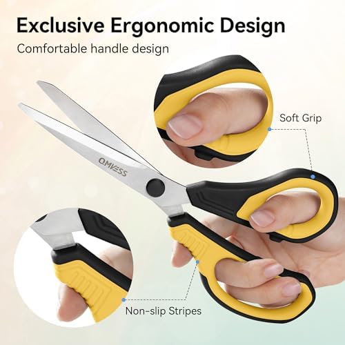 QMVESS 8.5" Scissors All Purpose 3 Pack Heavy Duty - Image 4