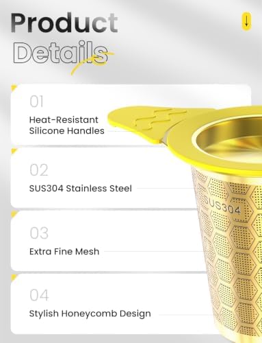 Tea Infuser for Loose Leaf Tea, Stainless Steel Tea Strainer - Image 2
