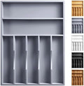 Kitchen Bamboo Silverware Organizer, Kitchen Drawer Organizer by oridom