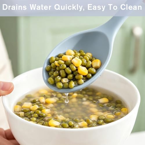 4Pcs Silicone Cooking Spoon Serving Mixing Kitchen Spoons - Image 5