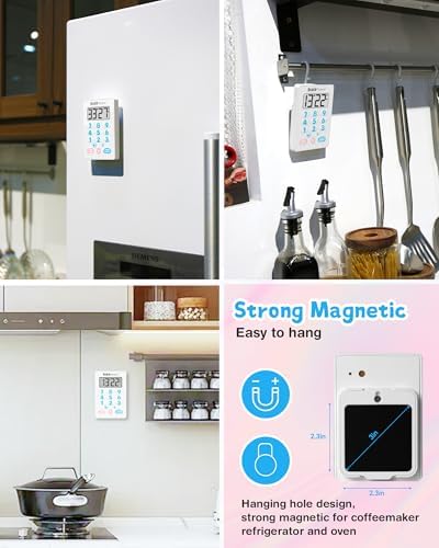 Digital Kitchen Timer, Waterproof Magnetic Countdown Timer - Image 4