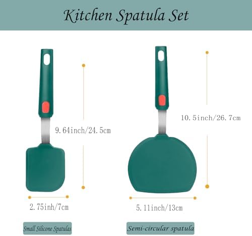 2Pcs Silicone Spatula Turner, Wide Pancake Spatulas utensils set - Image 2