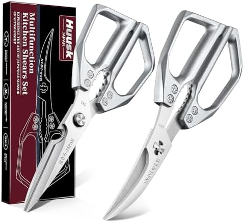 Huusk Kitchen Shears Set Silver by HuuskKnife