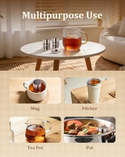 House Again 2 Pack Large Tea Infusers, Extra Fine Mesh Tea Strainers - Image 3
