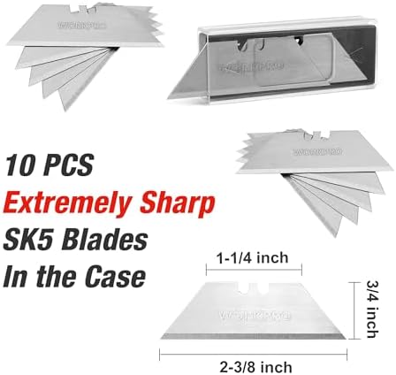 WORKPRO Folding Utility Knife G10 Handle - Image 7