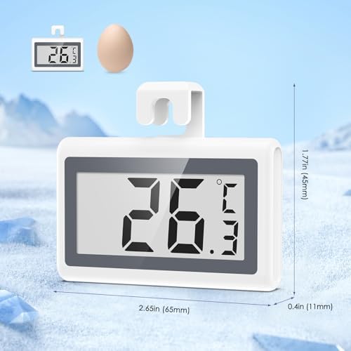 Fridge Freezer Thermometer, 2 Pack Digital Refrigerator Thermometer, LCD - Image 4