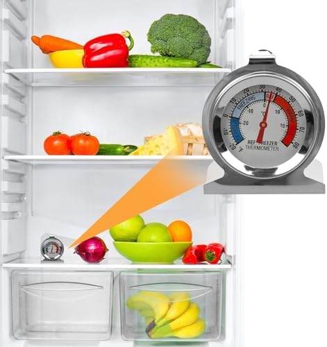 4 Pack Refrigerator Freezer Thermometer, Large Dial Analog Thermometer - Image 4