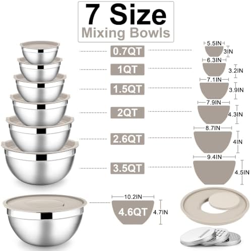 E-far Stainless Steel Mixing Bowls - Image 2