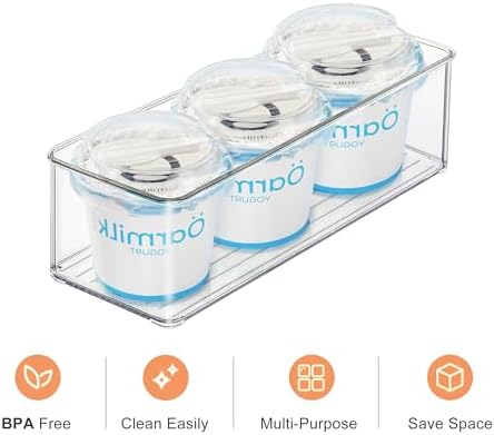 Heyuzb 4 PACK Freezer Organizer Bins Clear Stackable Storage Bins - Image 4