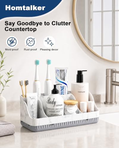 Bathroom Counter Organizer and Storage, 7 Slots Detachable Toothbrush Holders - Image 2