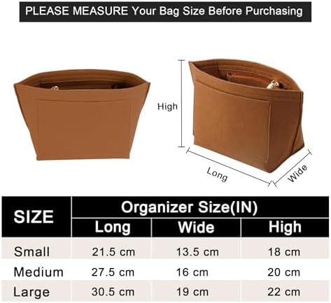 LOUKAYCCI Felt Purse Organizer Insert - Image 2