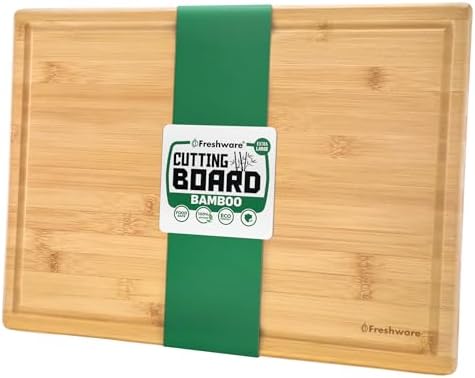 Bamboo Cutting Boards for Kitchen by Freshware