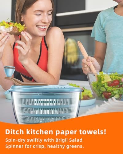 Brigii Salad Spinner, 4.24 Quart Lettuce Spinner, Vegetable Spinner - Image 6