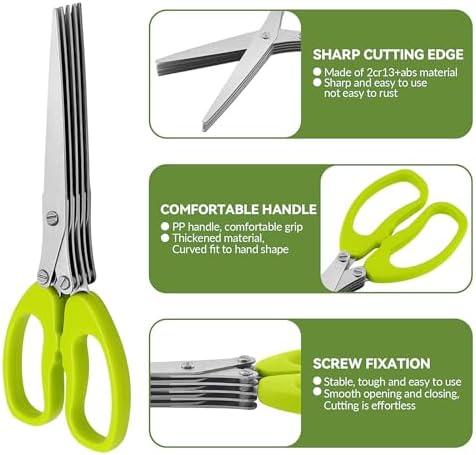 multifunctional kitchen scissors set, herb scissors - Image 6