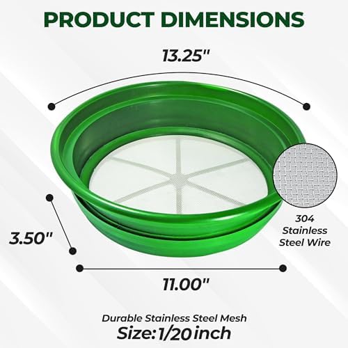 SE 13.25 Inch Wide Stackable Classifier Gold Prospecting Pan - Image 2