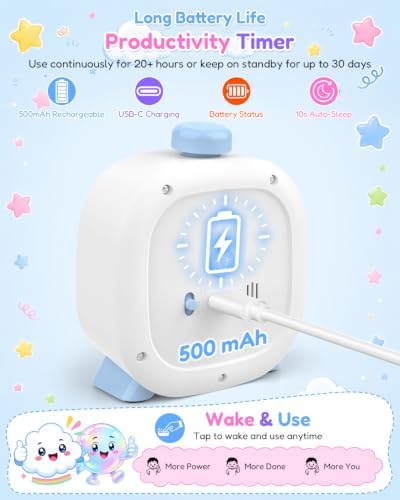 Digital Visual Timer for Kids ADHD, 99-Minute Countdown, Rechargeable - Image 7