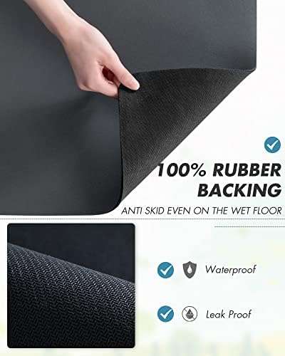 AMOAMI-Coffee Mat Hide Stain Rubber Backed Absorbent Dish Drying Mat - Image 6